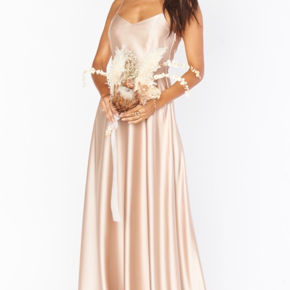 Show Me Your Mumu Faith Maxi Dress - SIZE LARGE - CHAMPAGNE COLOR